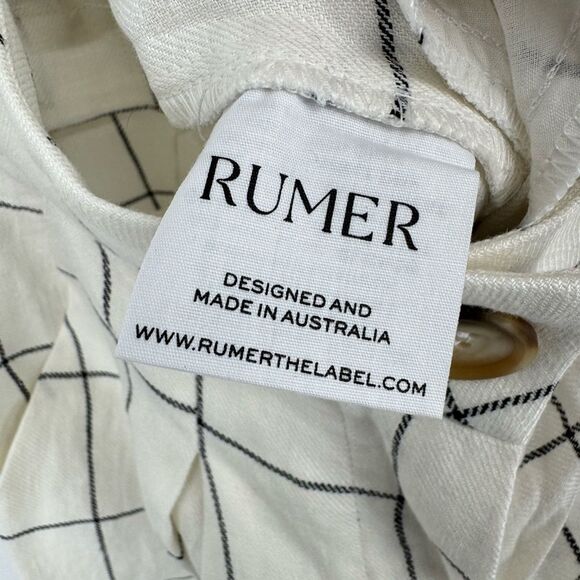 Revolve x Rumer The Label Quinn Pant Ivory‎ Plaid Size XS - Picture 10 of 12
